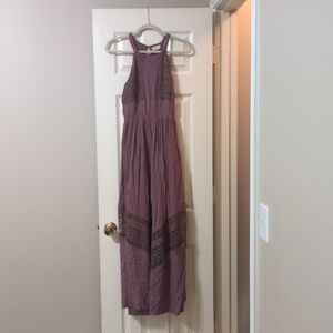 Altar'd State Lavender Lace Maxi Dress